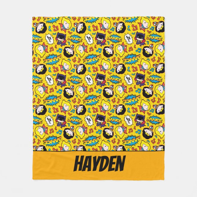 Chibi Heroine Dance Pattern Fleecedecke (Vorderseite)