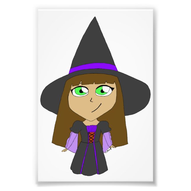 Chibi-Hexe Fotodruck (Vorne)