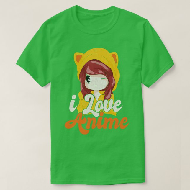 Chibi I Liebe Anime T-Shirt (Design vorne)