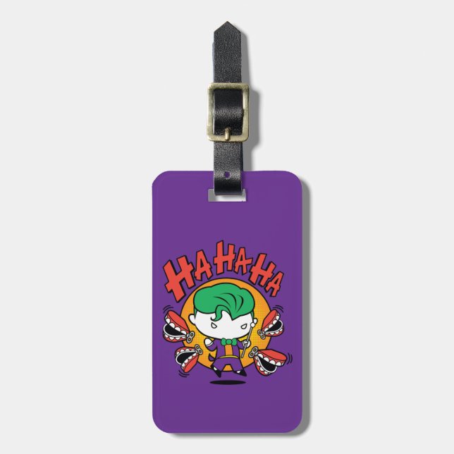 Chibi-Joker mit Spielzeugzähnen Gepäckanhänger (Vorderseite vertikal)