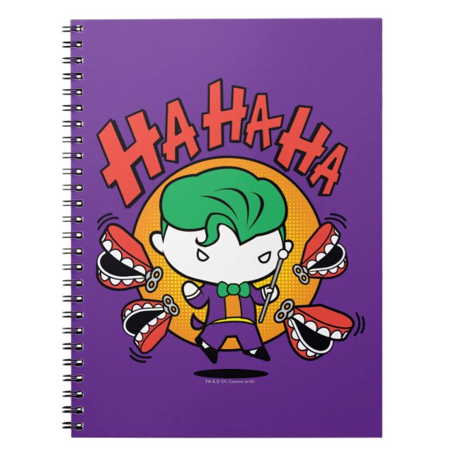 Chibi-Joker mit Spielzeugzähnen Notizblock (Vorderseite)
