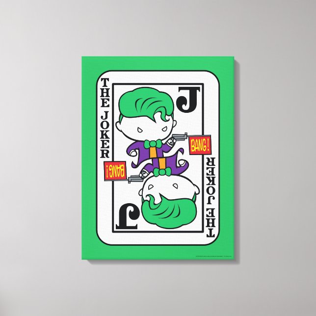 Chibi Joker Spielkarte Leinwanddruck (Vorderseite)