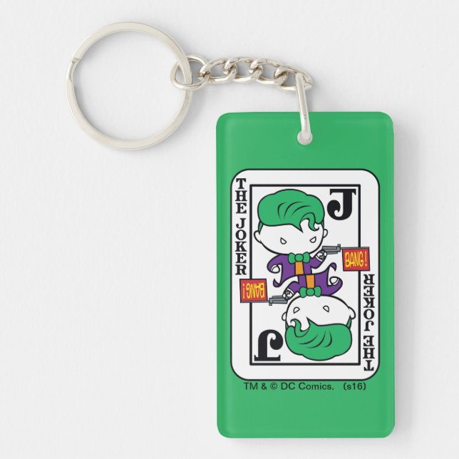 Chibi Joker Spielkarte Schlüsselanhänger (Vorderseite)