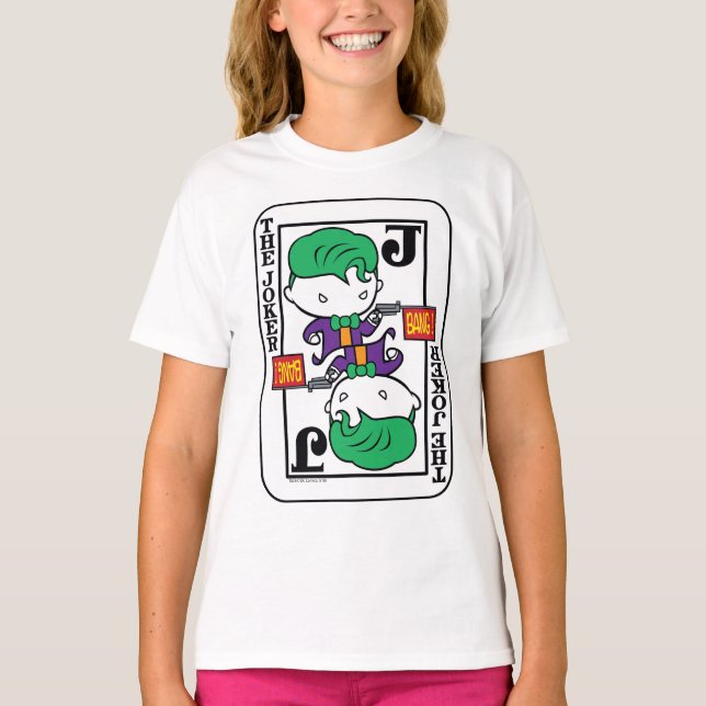 Chibi Joker Spielkarte T-Shirt (Vorderseite)