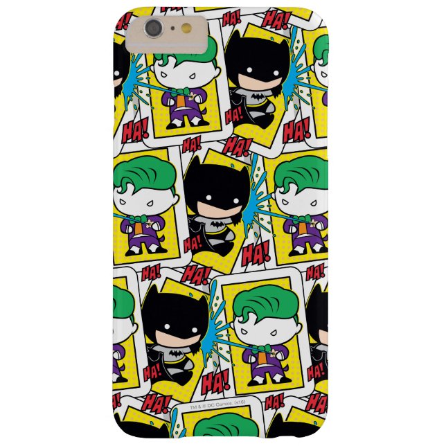 Chibi-Joker und Batman-Kartenmuster Case-Mate iPhone Hülle (Rückseite)