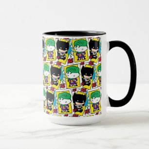 Chibi Joker und Batman Spielkartenmuster Tasse