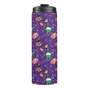 Chibi Joker und Harley Pattern Thermosbecher