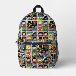 Chibi Justice League Character Pattern Bedruckter Rucksack