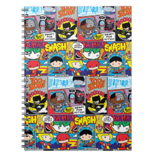 Chibi Justice League Comic Book Muster Notizblock