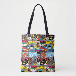 Chibi Justice League Comic Book Pattern Tasche