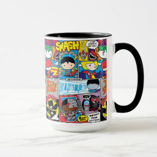 Chibi Justice League Comic Book Pattern Tasse