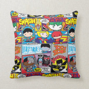 Chibi Justice League Comic Buch Muster Kissen