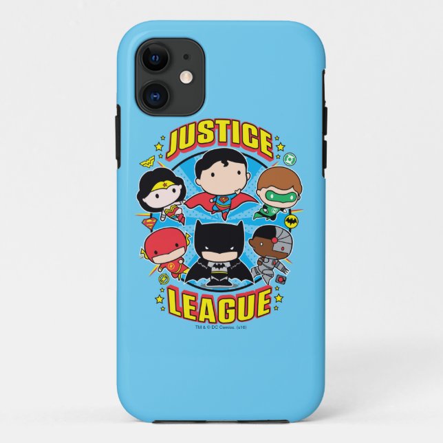 Chibi Justice League Group Case-Mate iPhone Hülle (Rückseite)