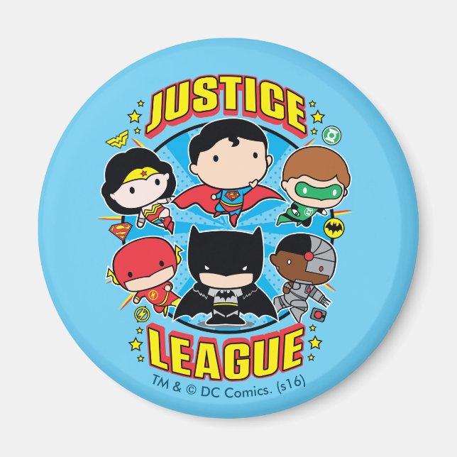 Chibi Justice League Group Magnet (Vorne)