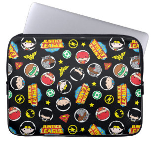 Chibi Justice League Helden und Logos Muster Laptopschutzhülle