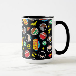 Chibi Justice League Helden und Logos Muster Tasse