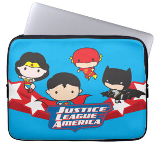 Chibi Justice League of America Sterne Laptopschutzhülle