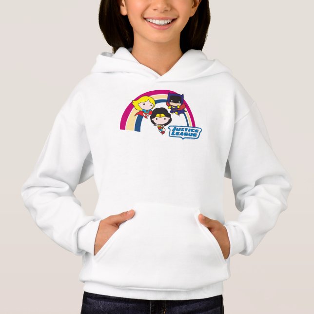 Chibi Justice League Rainbow Hoodie (Vorderseite)