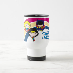 Chibi Justice League Rainbow Reisebecher