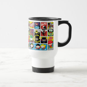 Chibi Justice League Zusammenstellungsmuster Reisebecher