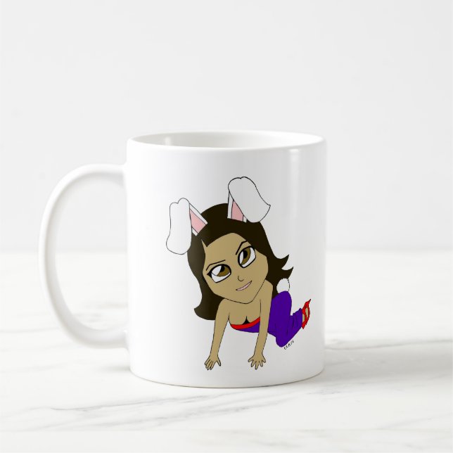 Chibi-Kaninchenmädchen Kaffeetasse (Links)