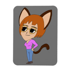 Chibi-KatGirl-Magnet Magnet
