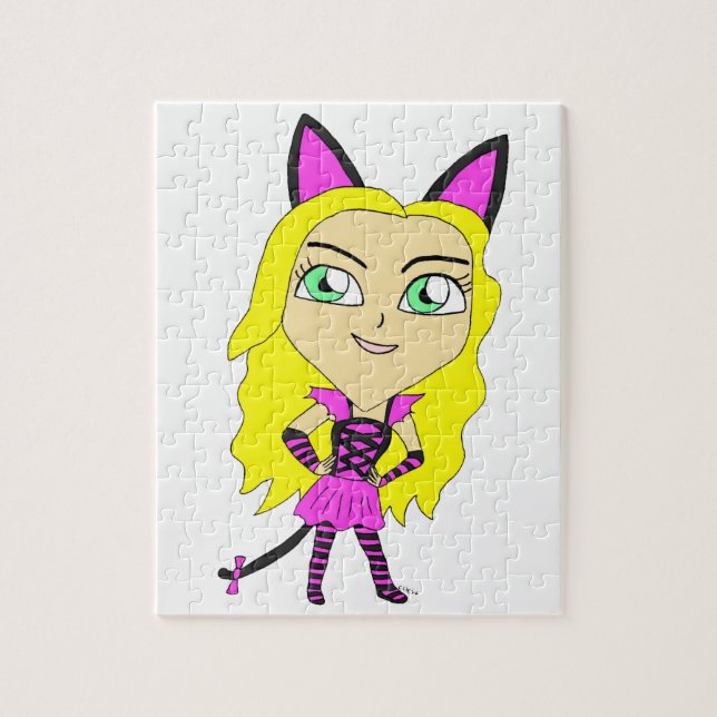 Chibi-Katze-Mädchen (Vertikal)