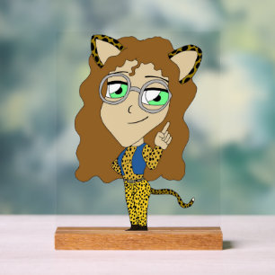 Chibi-Katze Mädchen Acrylschild