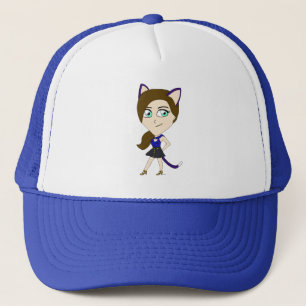 Chibi-Katze-Mädchen Truckerkappe
