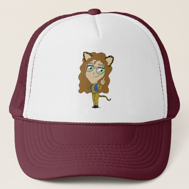 Chibi-Katzenmädchen  Truckerkappe (Vorderseite)