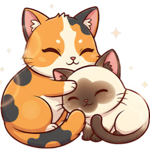Chibi-Katzennickerchen – Calico und Siamkatze schl Tasche