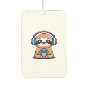 Chibi Kawaii Faultier Gamer � Süßes lustiges Tier Autolufterfrischer