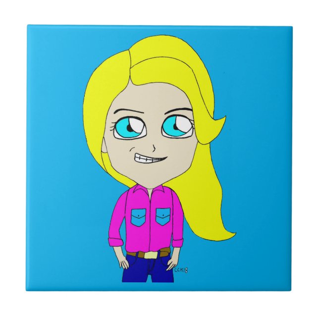 Chibi-Keramik Fliese (Vorderseite)