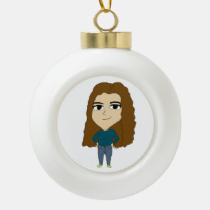 Chibi Keramik Kugel-Ornament