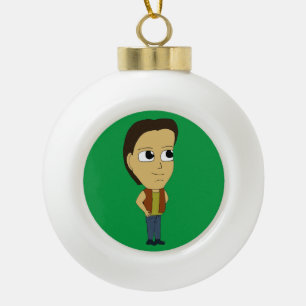 Chibi Keramik Kugel-Ornament