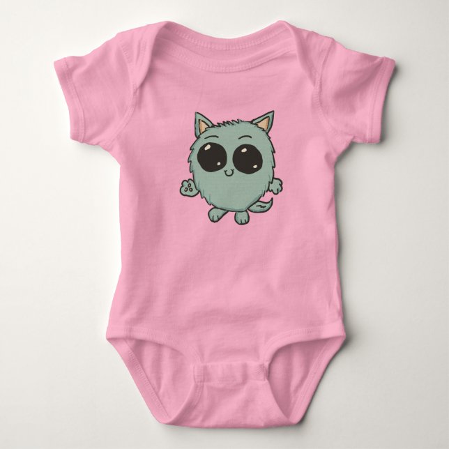 Chibi Kitty Baby Strampler (Vorderseite)