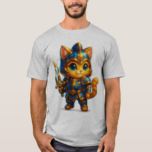 Chibi-Kriegerkatze – Süßes Fantasy-Ritter-T-Shirt T-Shirt