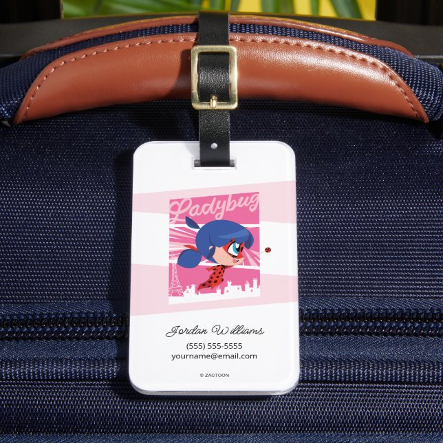 Chibi Ladybug in Paris Gepäckanhänger (Vorderseite Insitu 2)