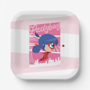 Chibi Ladybug in Paris Pappteller