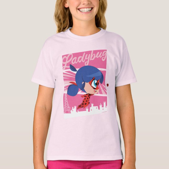 Chibi Ladybug in Paris T-Shirt (Vorderseite)