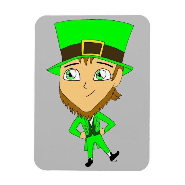 Chibi leprechaun magnet (Vertikal)