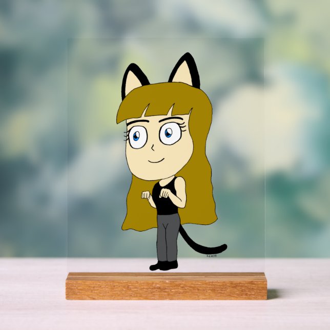 Chibi-Mädchen Acrylschild (Neutral)