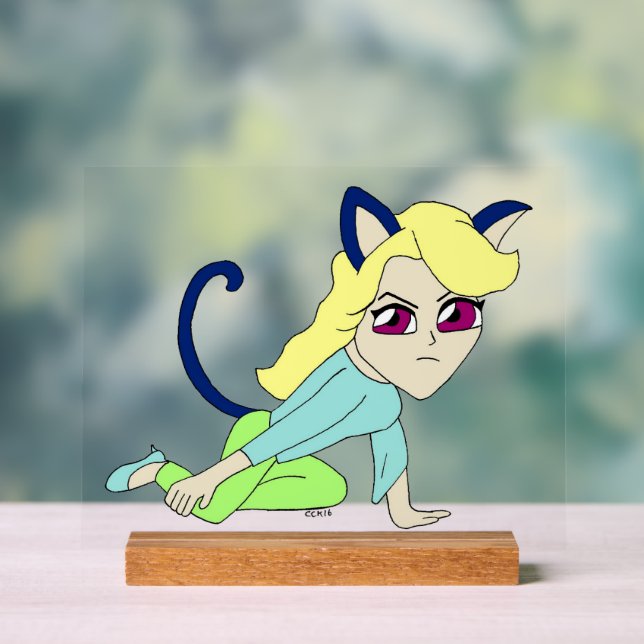 Chibi-Mädchen Acrylschild (Neutral)