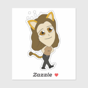 Chibi-Mädchen Aufkleber