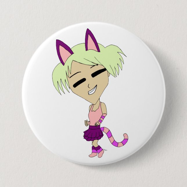 Chibi-Mädchen Button (Vorderseite)