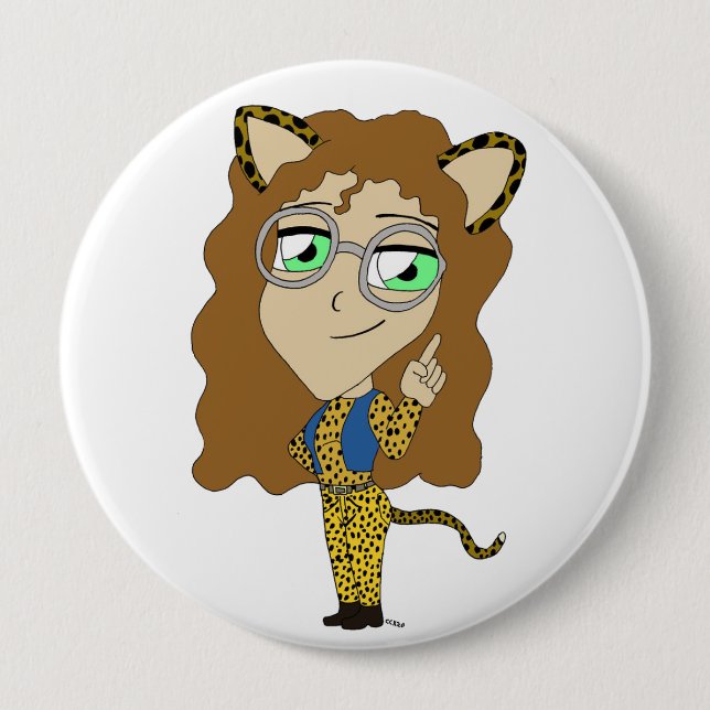 Chibi-Mädchen Button (Vorderseite)