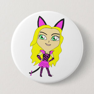Chibi-Mädchen Button