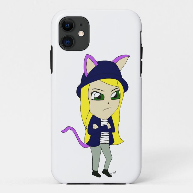 Chibi-Mädchen Case-Mate iPhone Hülle (Rückseite)