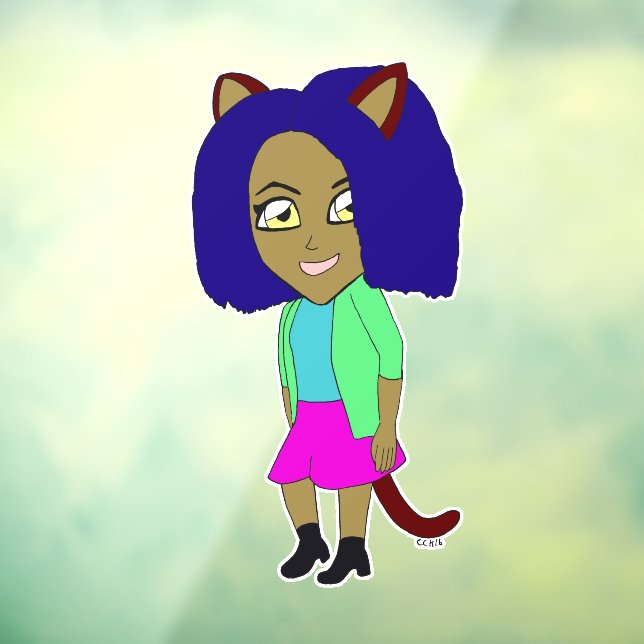 Chibi-Mädchen Fensteraufkleber (Blatt 3)