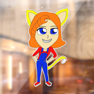 Chibi-Mädchen Fensteraufkleber